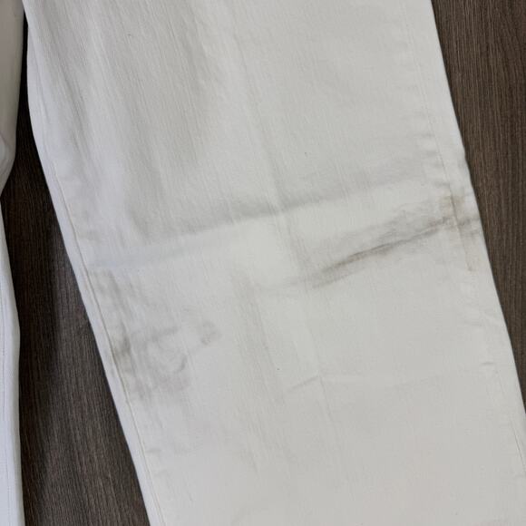 J.Crew 1996 Denim Trouser Jeans WMNS 29P White Hi-Rise Zip Fly Wide-leg Stretch - Picture 6 of 9